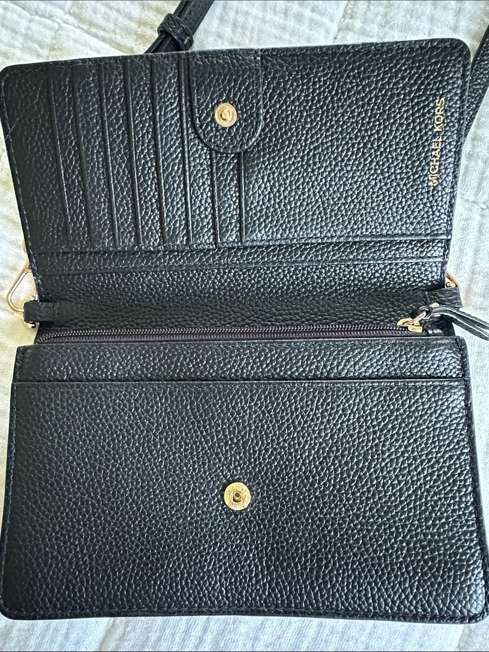 Michael Kors Black Pebbled Leather Crossbody